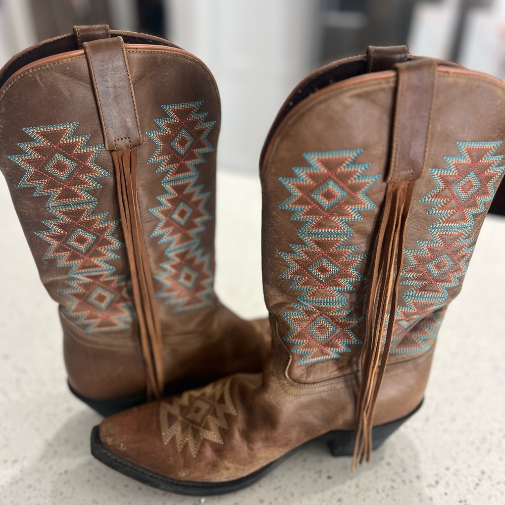 LAREDO WOMEN'S CHARMAYNE Cowboy Sz 9
WESTERN BOOTS SNIP TOE Teal - Picture 5 of 9